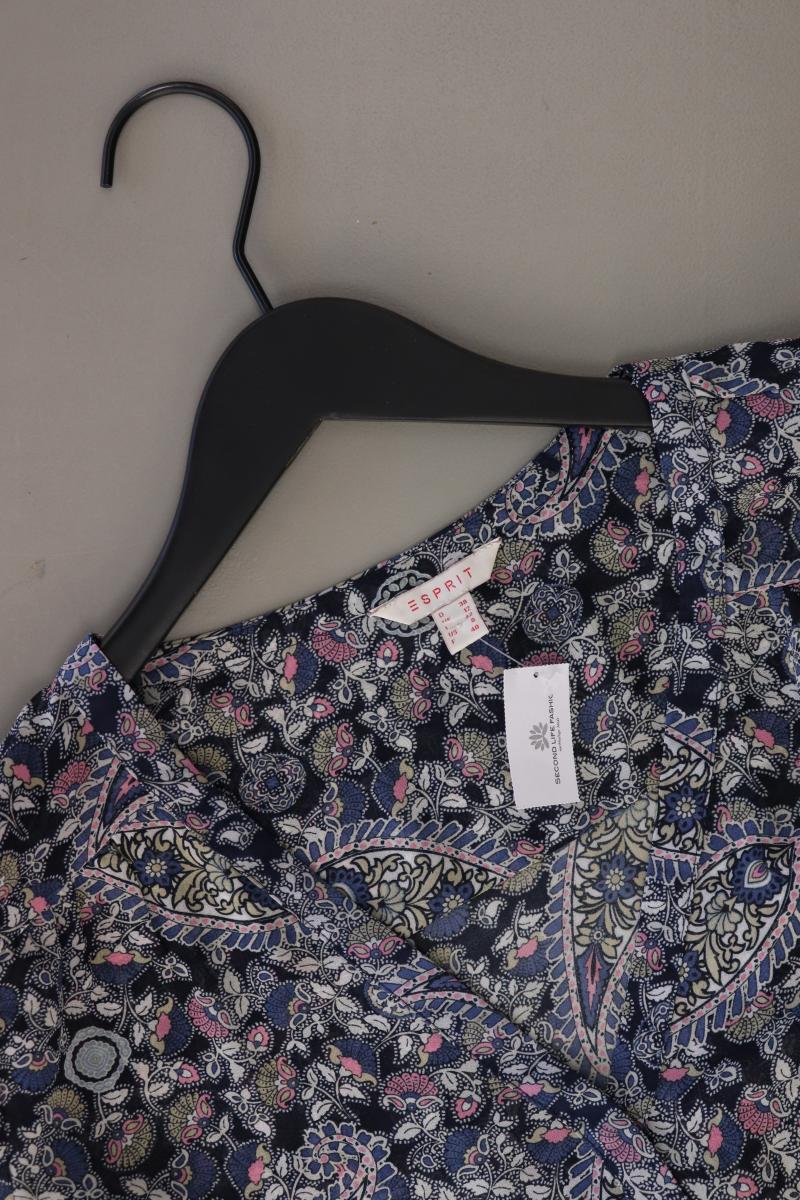 Esprit Langarmbluse Gr. 38 mit Paisleymuster blau aus Polyester