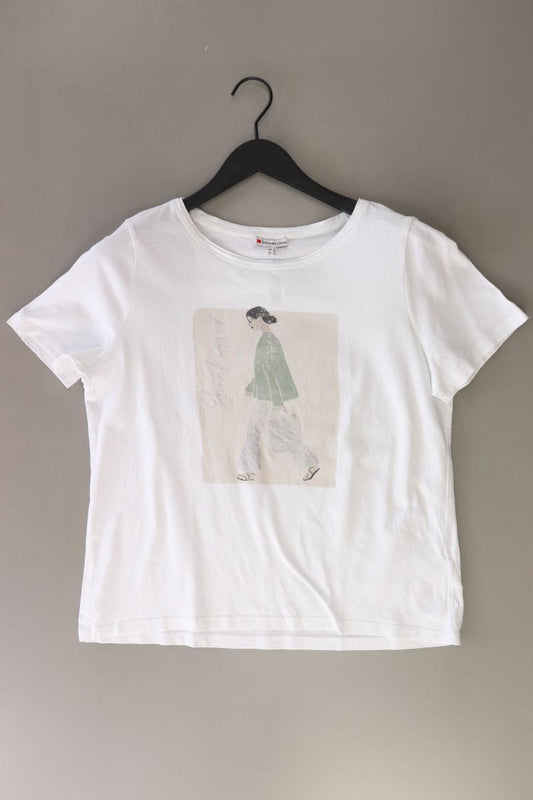 Street One Printshirt Gr. 40 Kurzarm weiß aus Baumwolle