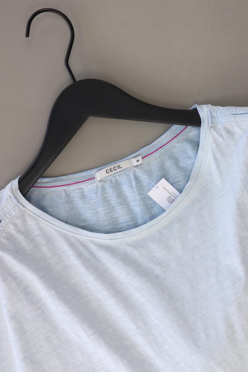 Cecil T-Shirt Gr. M Kurzarm blau aus Baumwolle