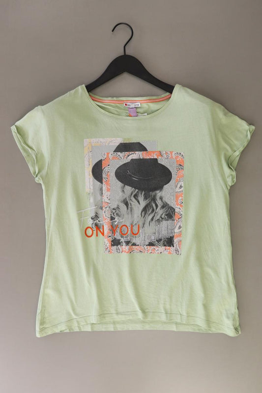 Street One Printshirt Gr. 40 Kurzarm grün aus Baumwolle