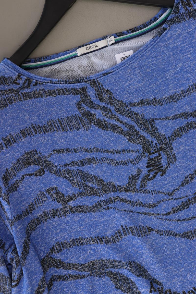 Cecil Feinstrickpullover Gr. XXL blau aus Viskose