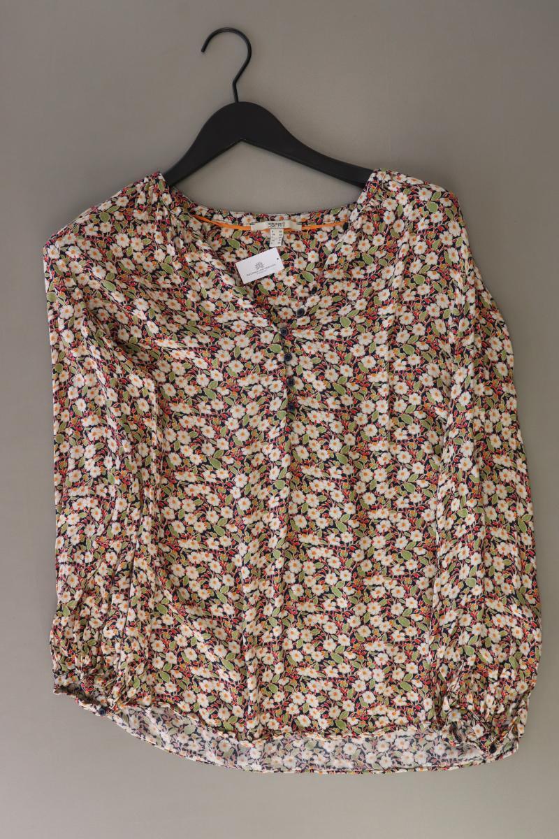 Esprit Langarmbluse Gr. 36 mit Blumenmuster mehrfarbig aus Viskose