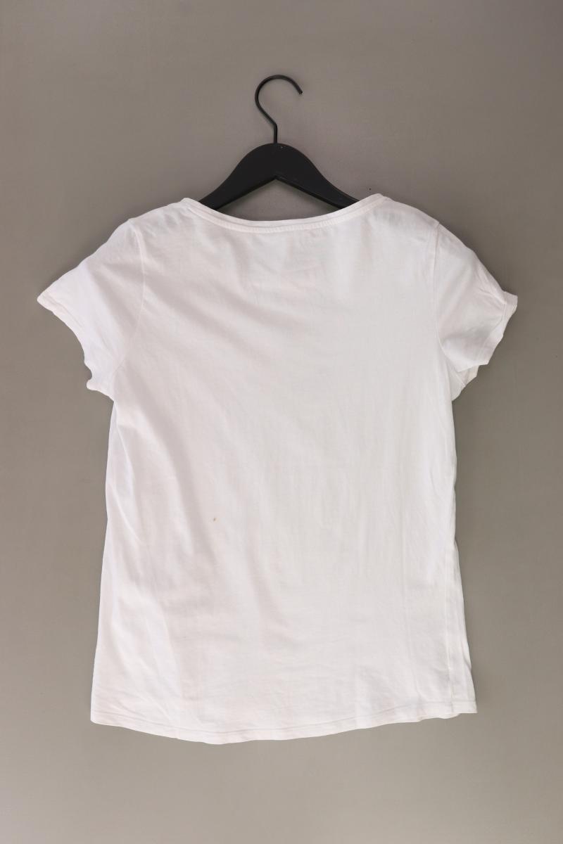 Esprit Printshirt Gr. M Kurzarm weiß aus Baumwolle