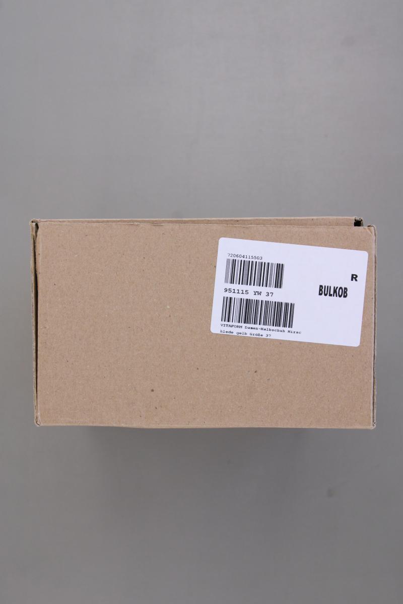 Vitaform Halbschuh Hirschleder Gr. 37 neuwertig gelb