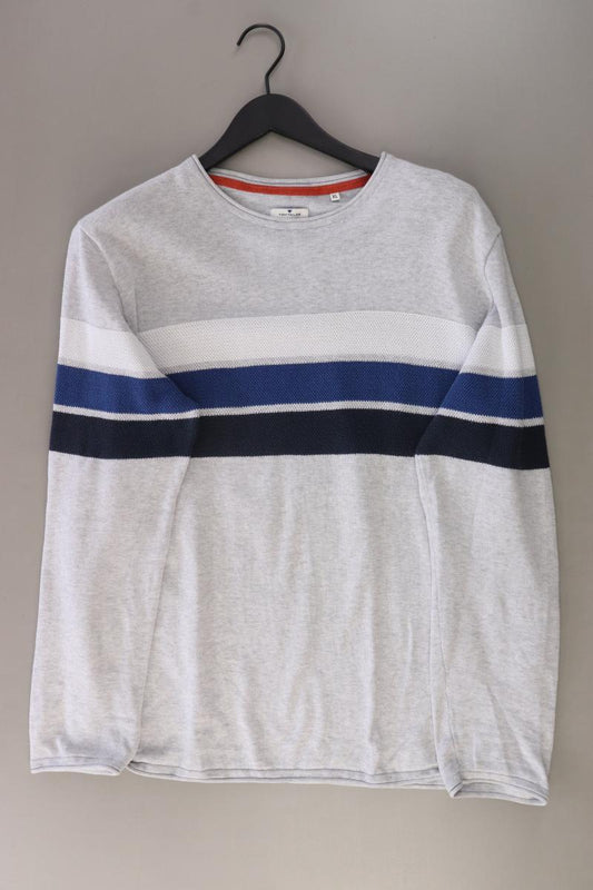 Tom Tailor Feinstrickpullover für Herren Gr. XL grau aus Baumwolle