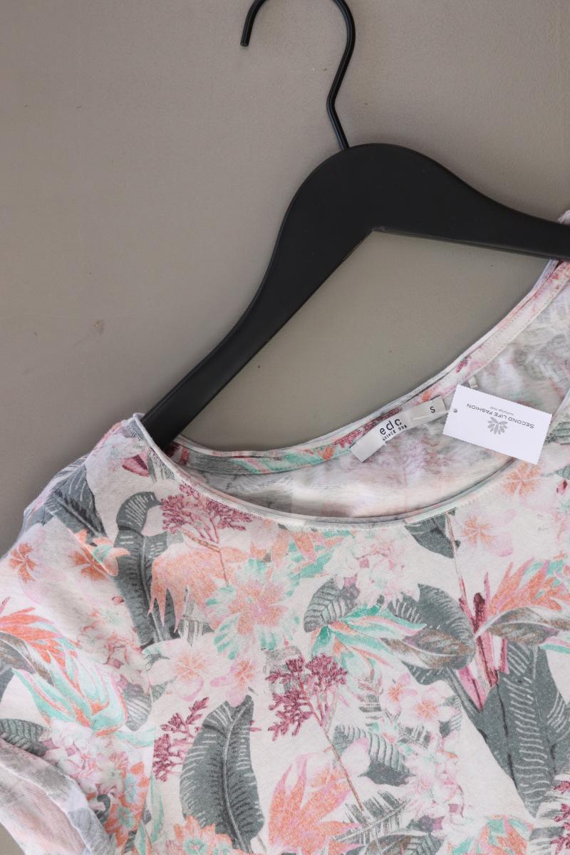 edc by Esprit Printshirt Gr. S Kurzarm mehrfarbig aus Baumwolle