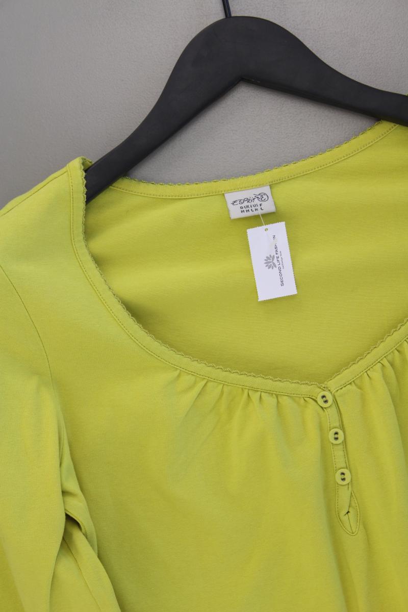 Esprit Longsleeve-Shirt Gr. M Langarm grün aus Baumwolle