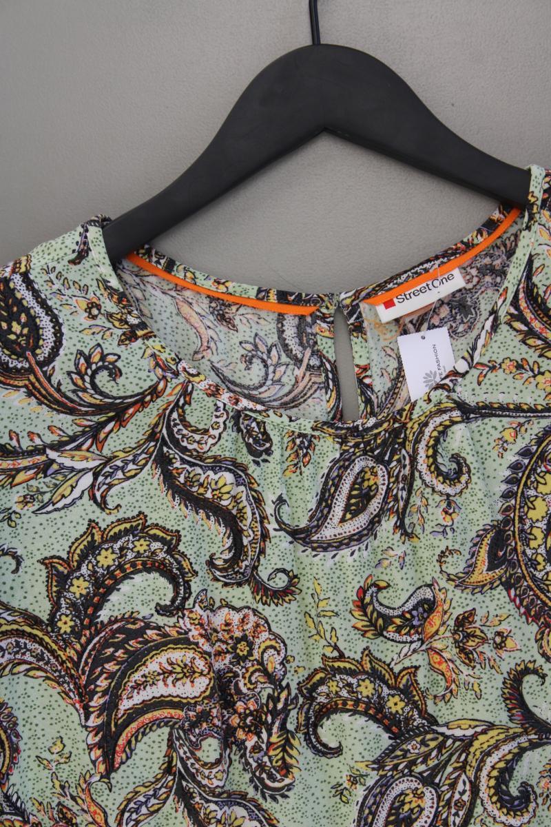 Street One Classic Bluse Gr. 40 mit Paisleymuster 3/4 Ärmel grün