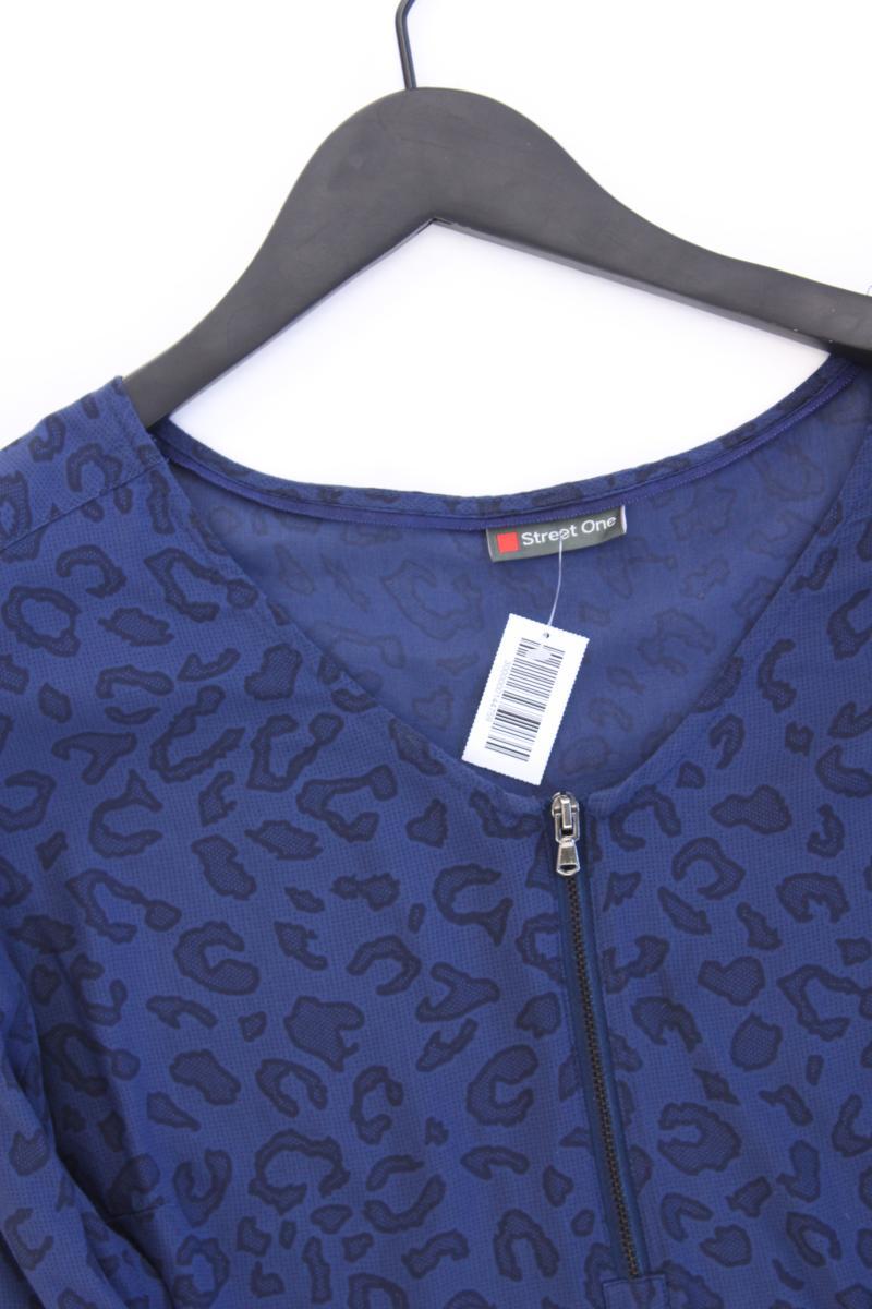 Street One Langarmbluse Gr. 40 mit Tierdruck blau aus Viskose
