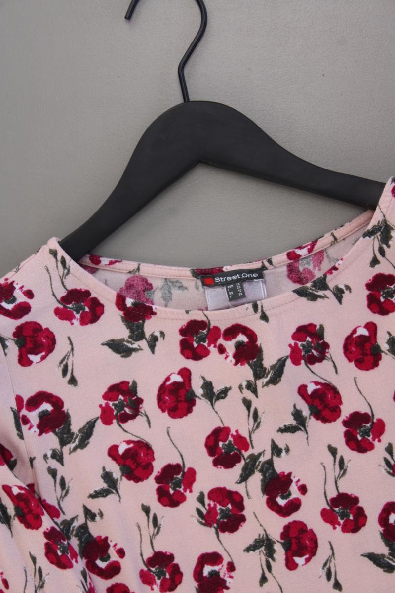 Street One Classic Bluse Gr. 36 mit Blumenmuster 3/4 Ärmel rosa aus Viskose
