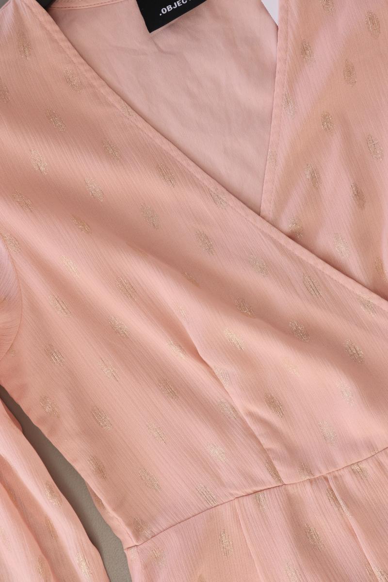 Object Chiffonkleid Gr. 38 Langarm rosa aus Polyester