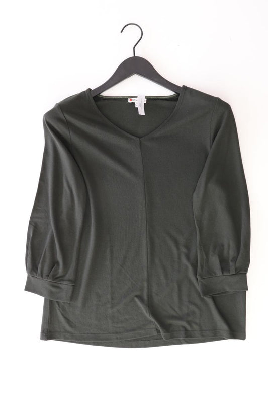 Street One Shirt mit V-Ausschnitt Gr. 40 3/4 Ärmel olivgrün aus Viskose