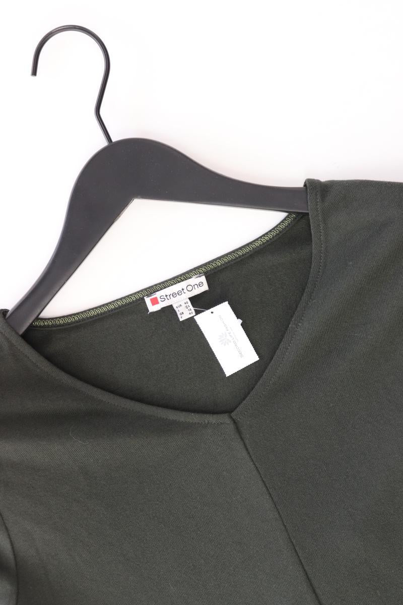 Street One Shirt mit V-Ausschnitt Gr. 40 3/4 Ärmel olivgrün aus Viskose