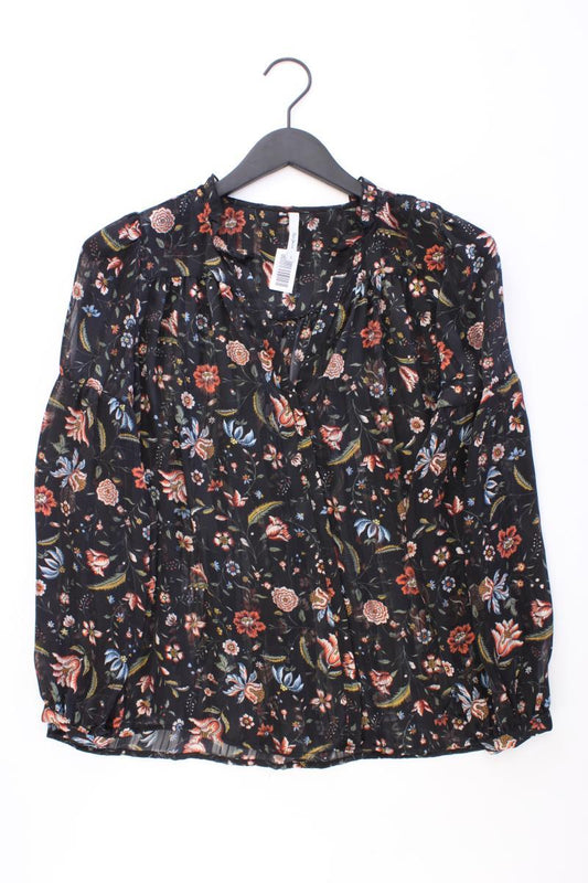 Pepe Jeans Langarmbluse Gr. S mit Blumenmuster neuwertig schwarz aus Polyester