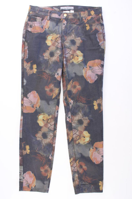 Ashley Brooke Five-Pocket-Hose Gr. 40 mit Blumenmuster mehrfarbig aus Baumwolle