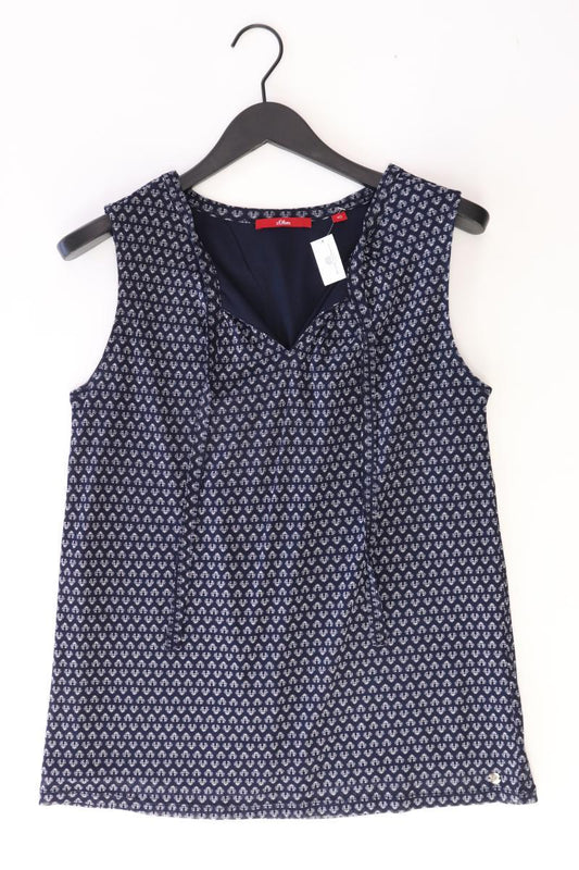 s.Oliver Ärmellose Bluse Gr. 40 blau aus Polyester