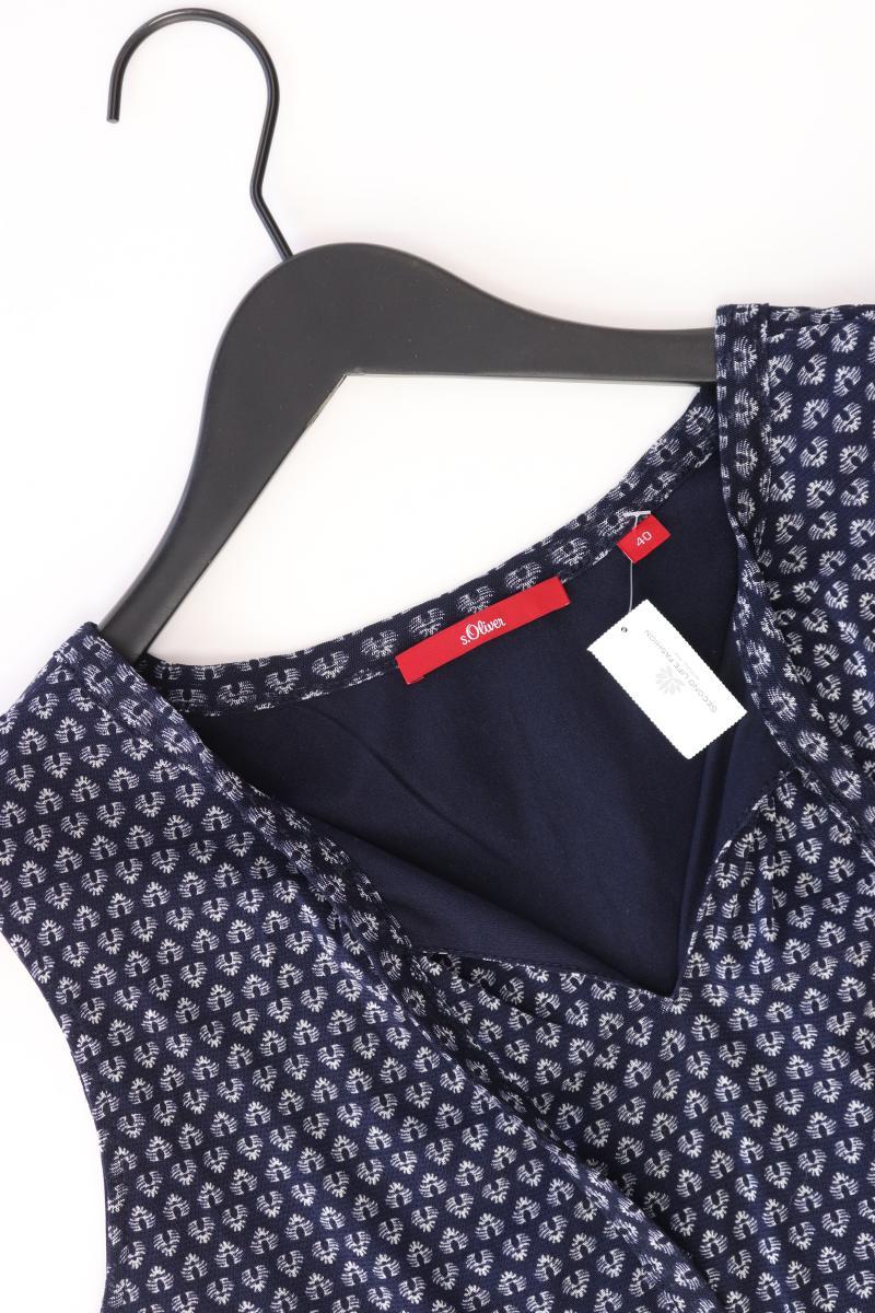 s.Oliver Ärmellose Bluse Gr. 40 blau aus Polyester