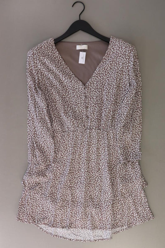 About You x LeGer Kleid Gr. 42 mit Blumenmuster Langarm braun aus Viskose
