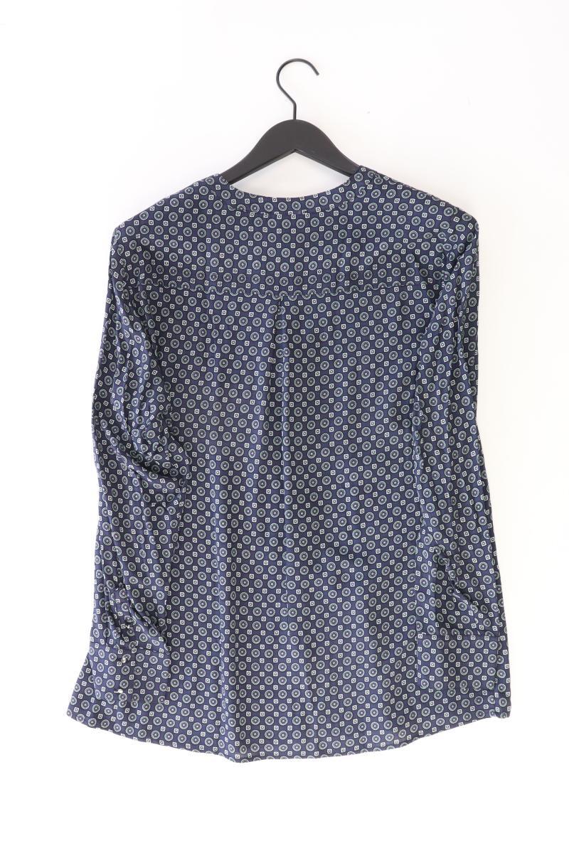 Mona Langarmbluse Gr. 44 blau aus Viskose