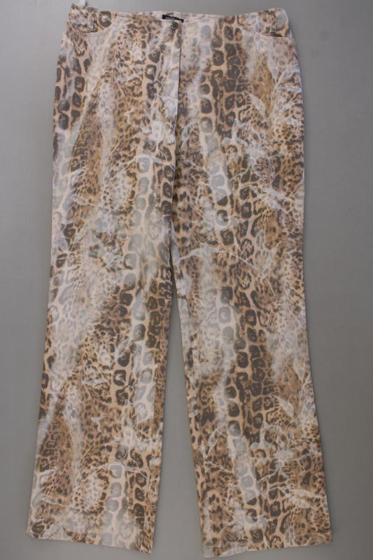 Monari Hose Gr. 46 mit Tierdruck Vintage braun aus Baumwolle