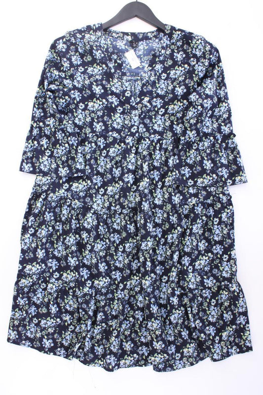 Vero Moda Sommerkleid Gr. M mit Blumenmuster 3/4 Ärmel blau aus Polyester