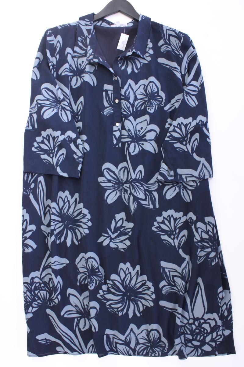 Paprika Midikleid Gr. XXXL mit Blumenmuster neuwertig 3/4 Ärmel blau