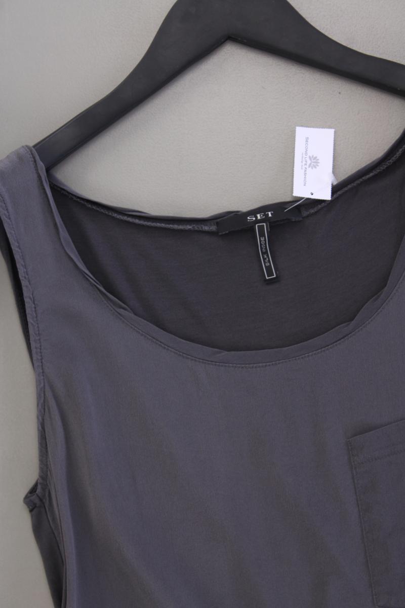Set Ärmellose Bluse Gr. 36 grau aus Viskose