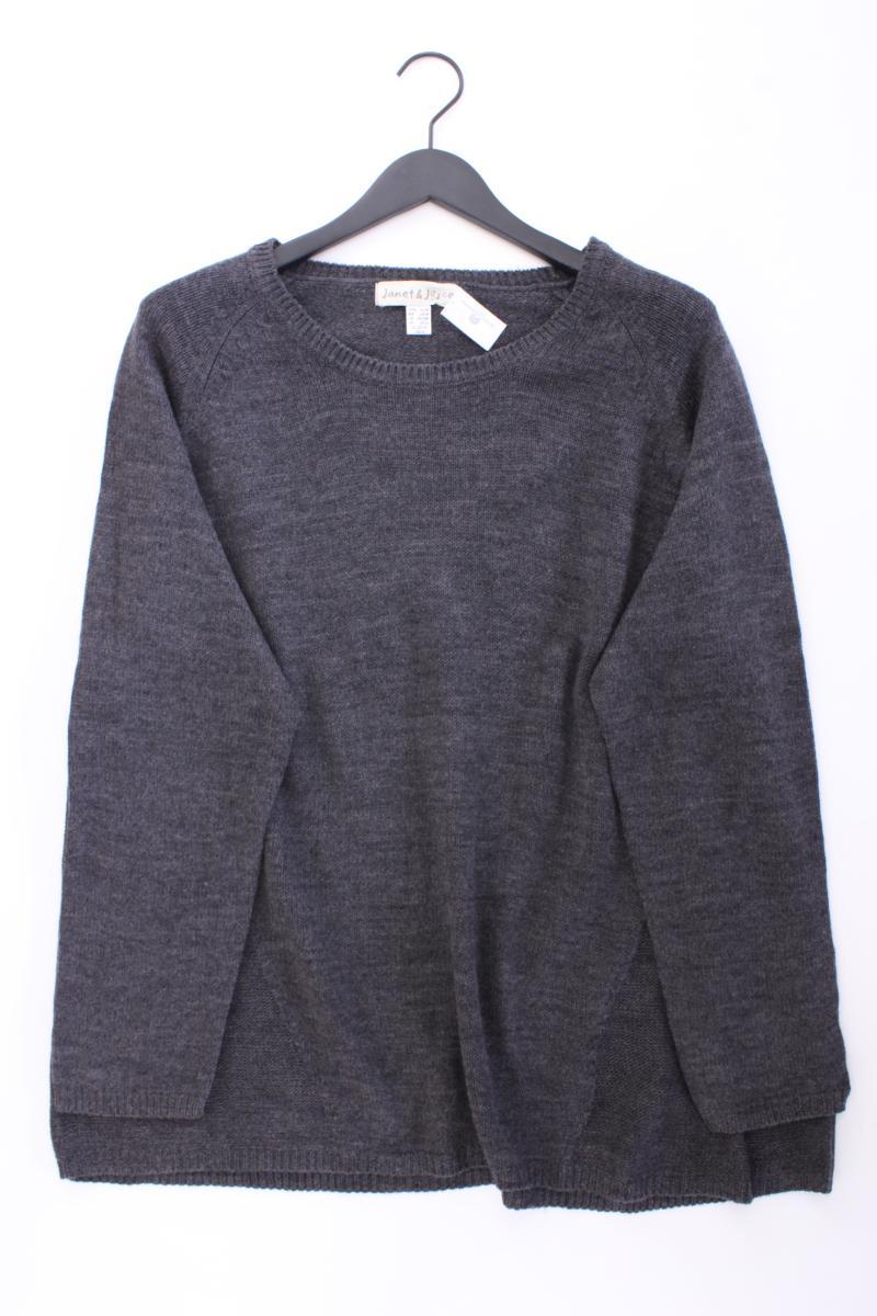 Janet & Joyce Langarmpullover Gr. 52/54 grau aus Polyacryl