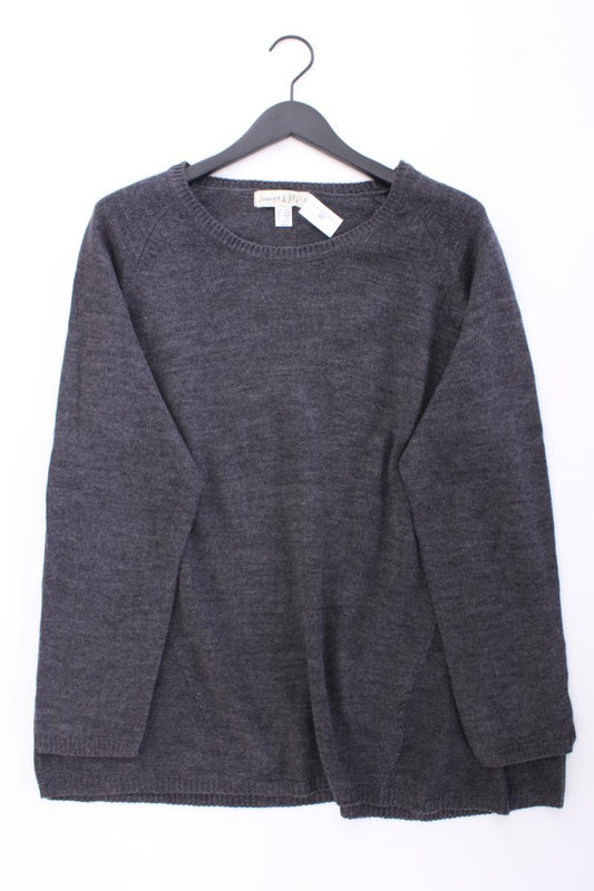 Janet & Joyce Langarmpullover Gr. 52/54 grau aus Polyacryl