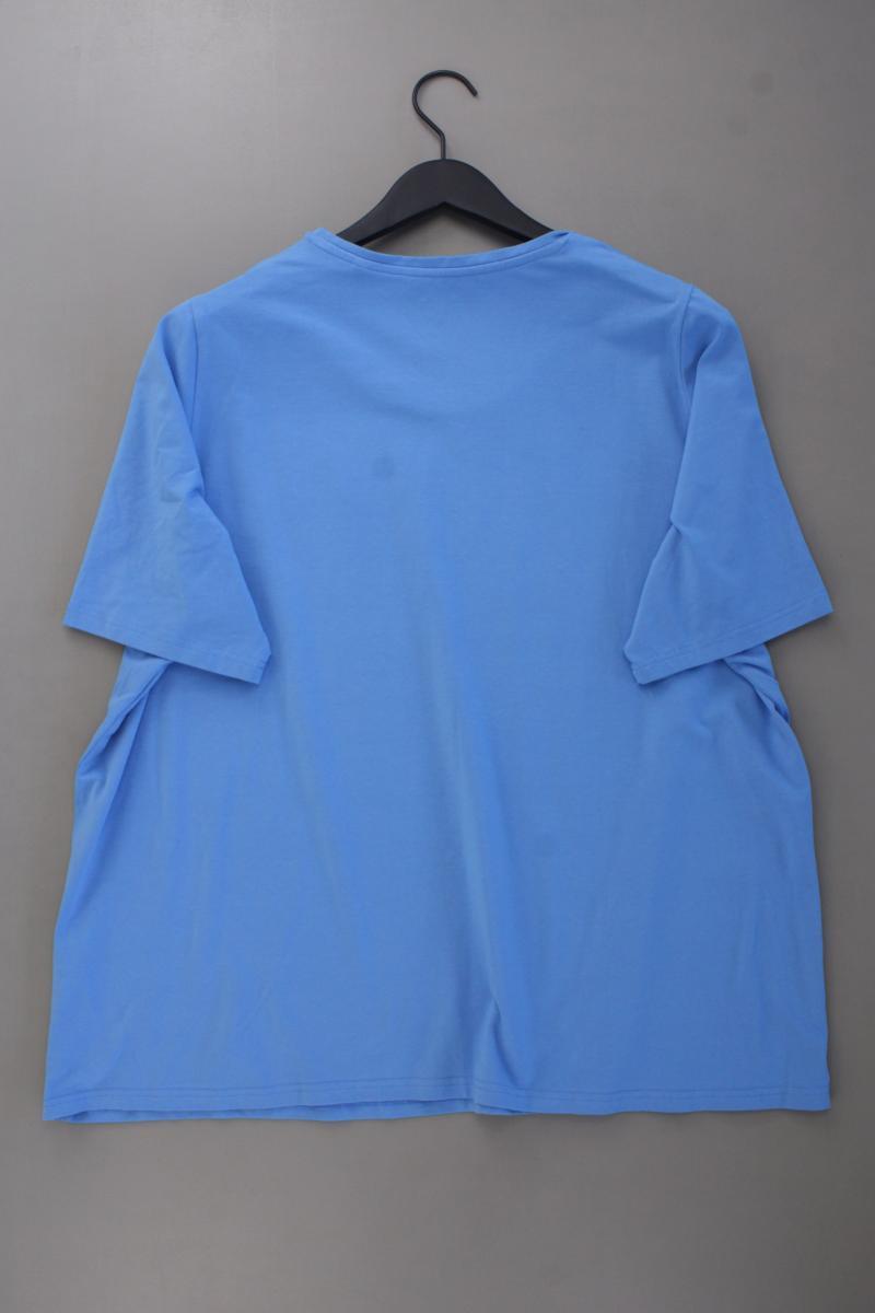 Ulla Popken T-Shirt Gr. 50/52 Kurzarm blau aus Baumwolle