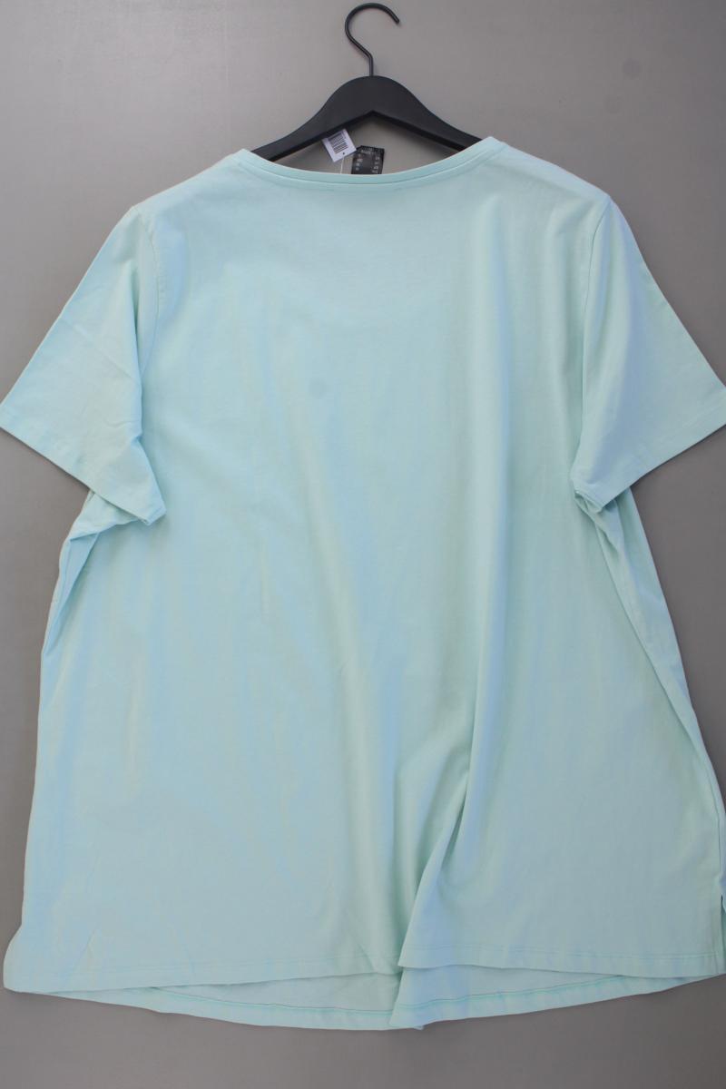 Janet & Joyce Printshirt Gr. 56 neuwertig Kurzarm blau aus Baumwolle