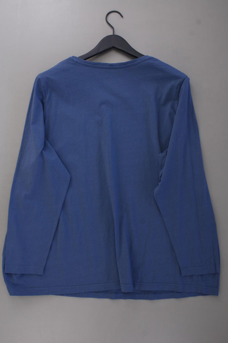 Ulla Popken Longsleeve-Shirt Gr. 54/56 Langarm blau aus Baumwolle
