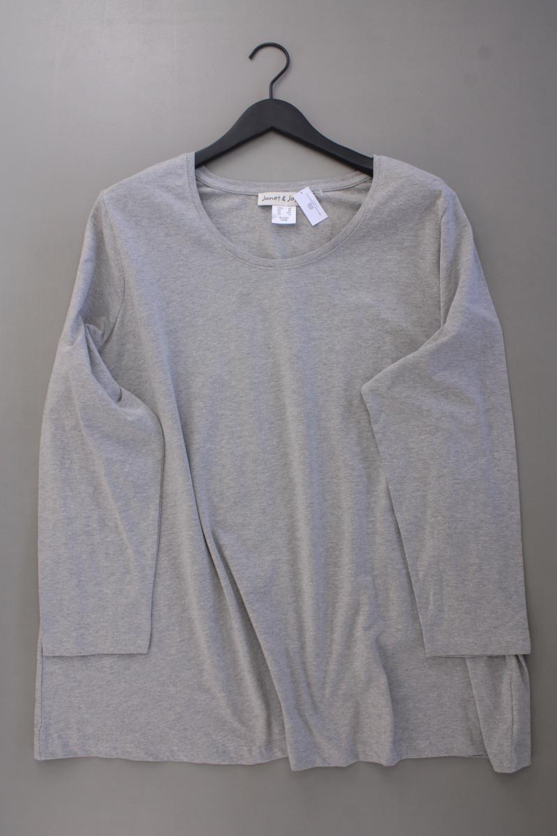 Janet & Joyce Longsleeve-Shirt Gr. 56 Langarm grau aus Baumwolle