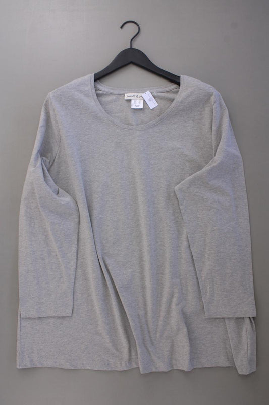 Janet & Joyce Longsleeve-Shirt Gr. 56 Langarm grau aus Baumwolle