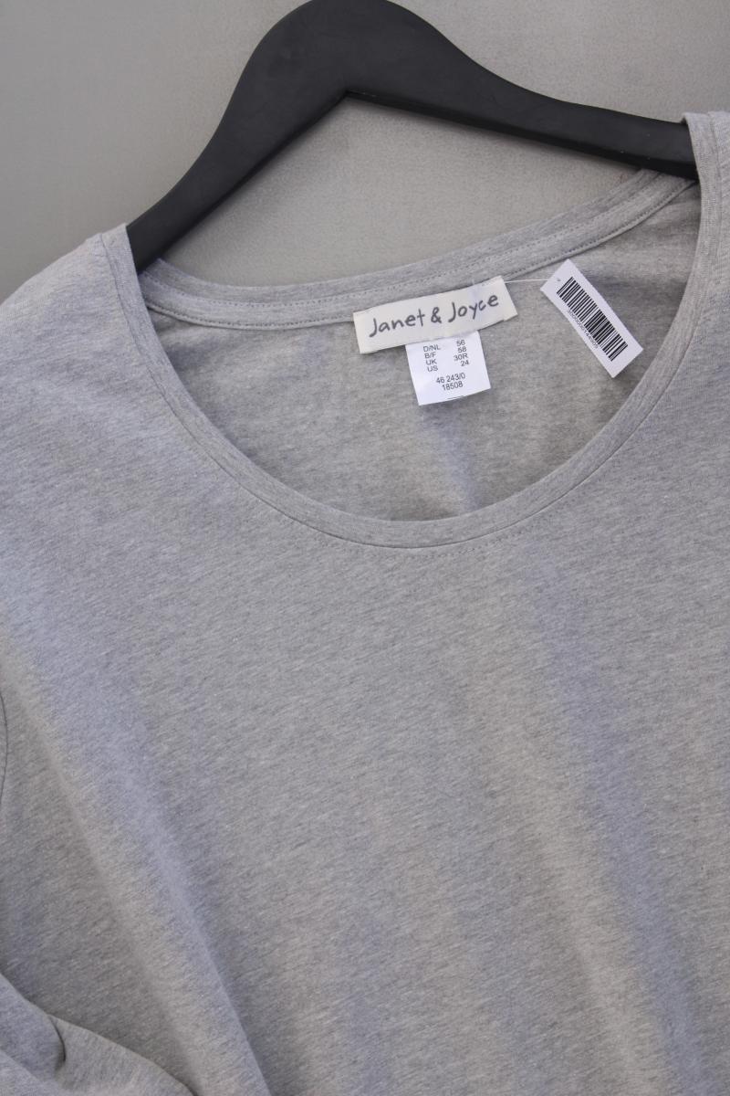Janet & Joyce Longsleeve-Shirt Gr. 56 Langarm grau aus Baumwolle