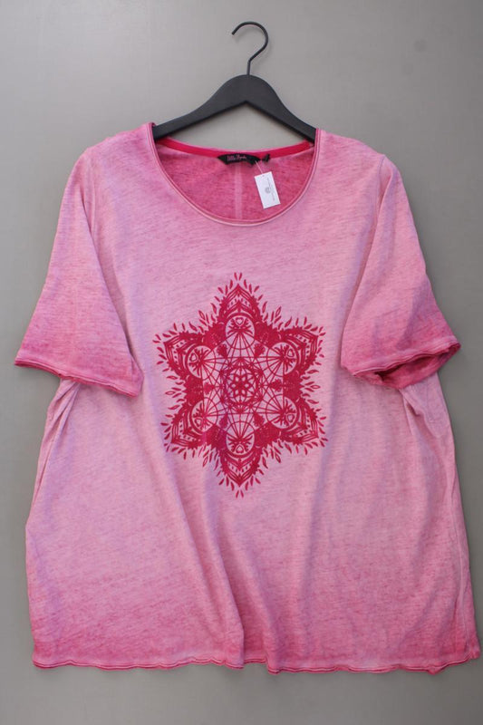Ulla Popken Printshirt Gr. 54/56 Kurzarm rosa aus Baumwolle