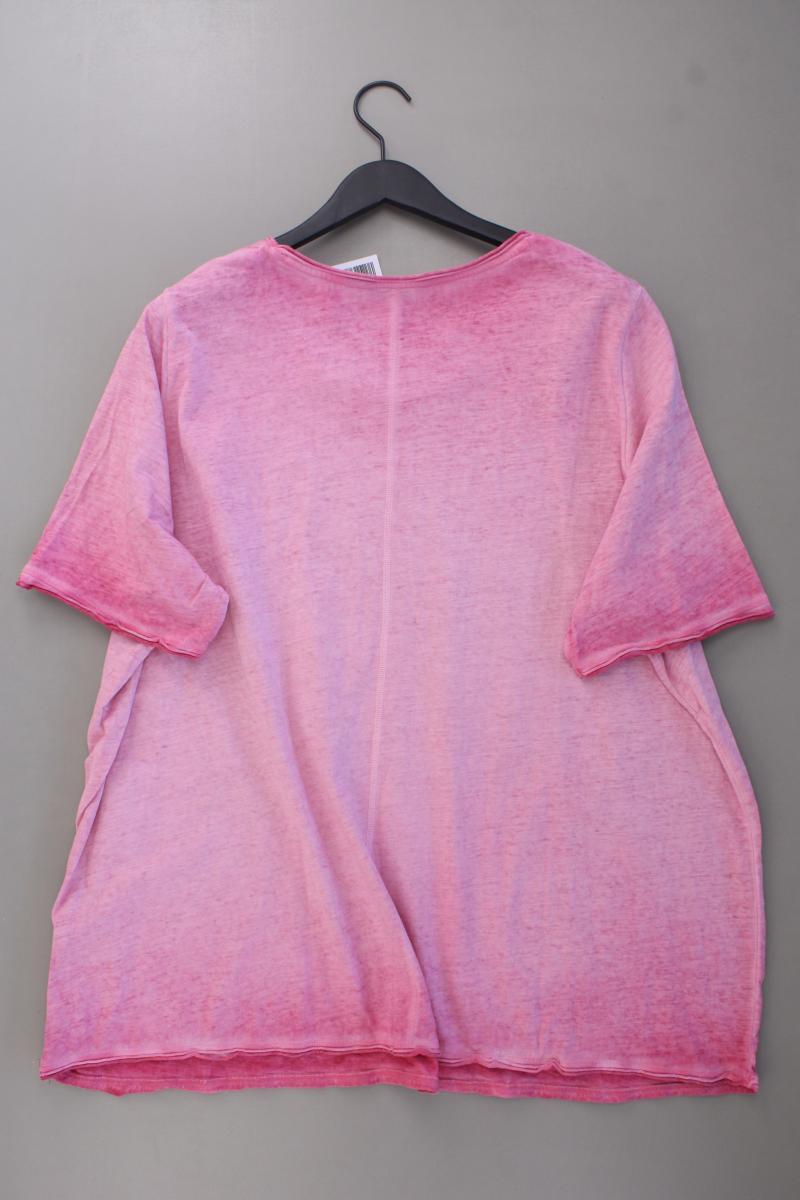 Ulla Popken Printshirt Gr. 54/56 Kurzarm rosa aus Baumwolle