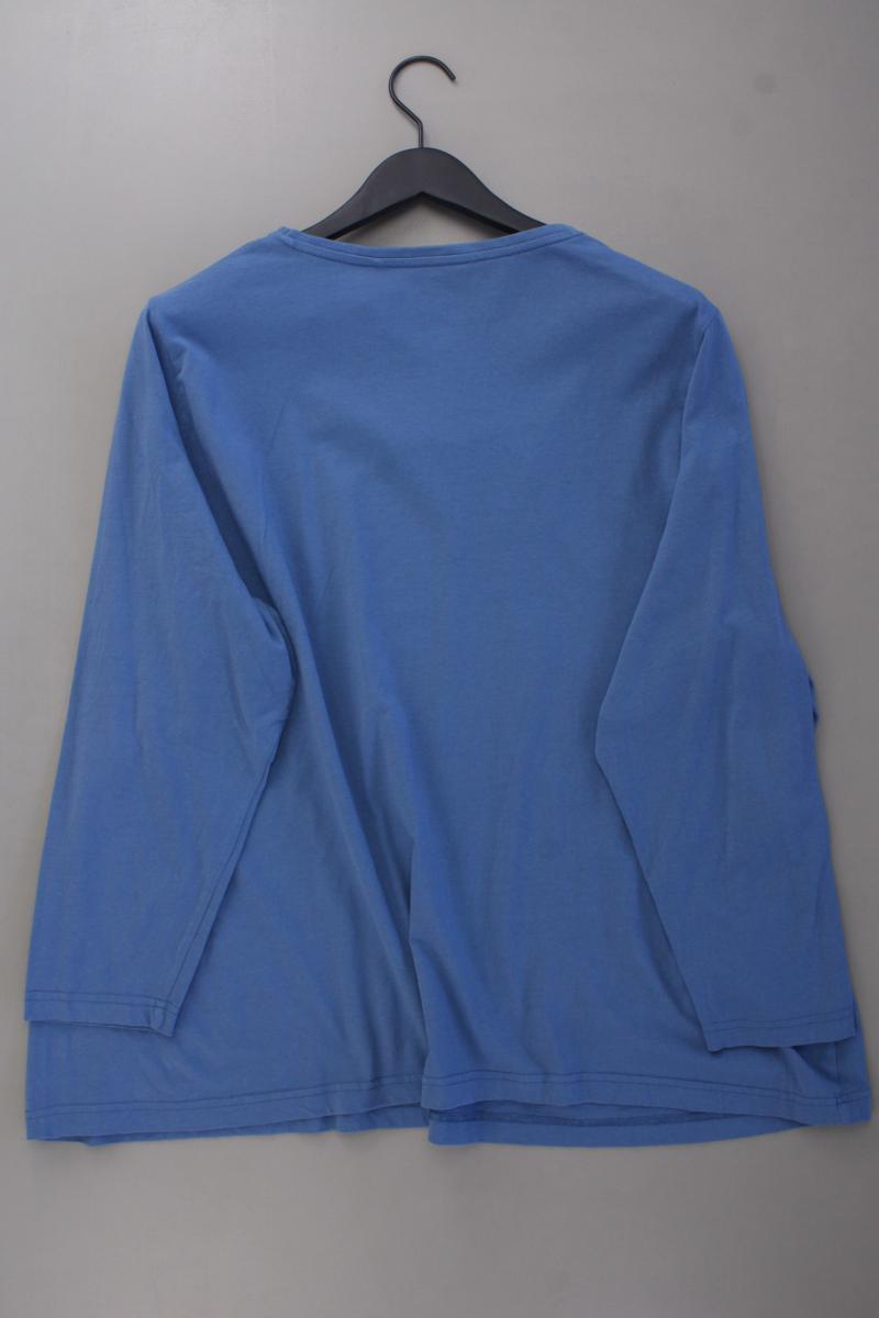 Ulla Popken Longsleeve-Shirt Gr. 54/56 neuwertig Langarm blau aus Baumwolle