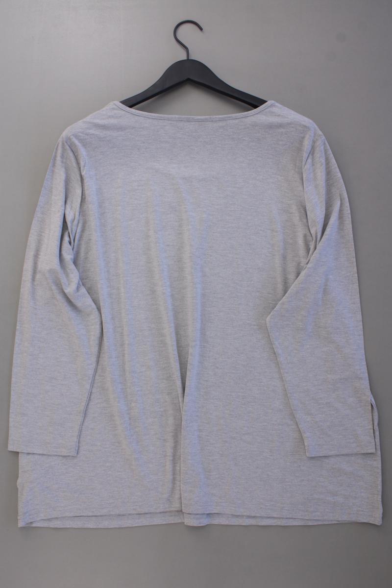 Janet & Joyce Printshirt Gr. 54 neuwertig Langarm grau aus Viskose