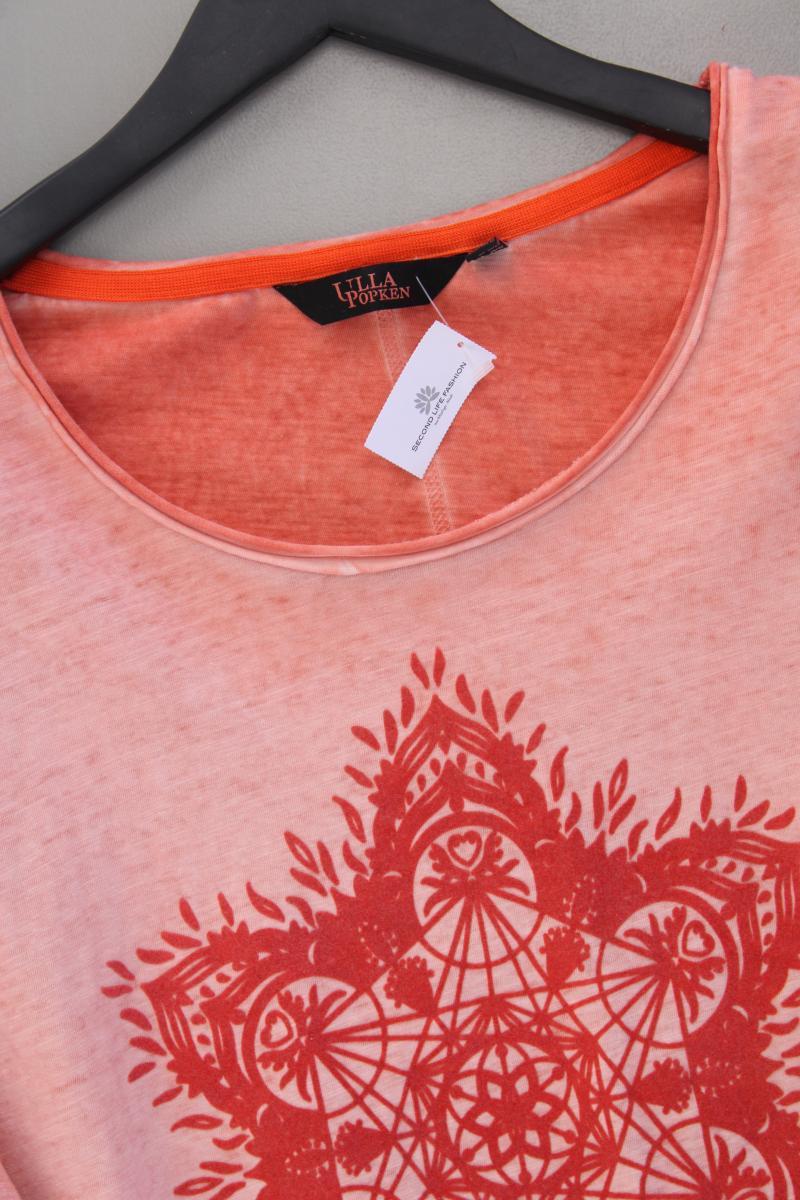 Ulla Popken Printshirt Gr. 54/56 Kurzarm orange aus Baumwolle