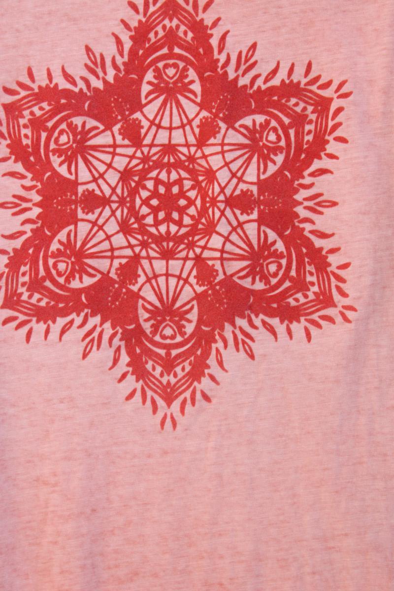 Ulla Popken Printshirt Gr. 54/56 Kurzarm orange aus Baumwolle