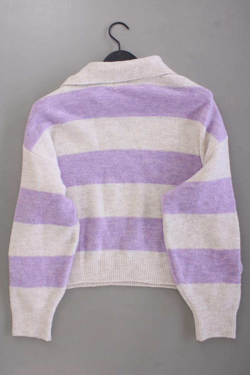 Pull&Bear Grobstrickpullover Gr. M gestreift lila aus Polyacryl