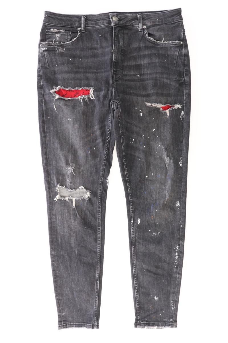 Zara Straight Jeans Gr. 46 schwarz aus Baumwolle