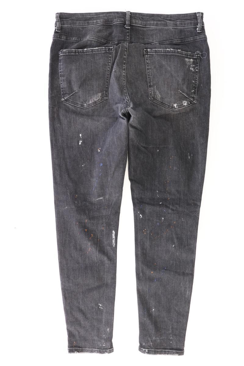 Zara Straight Jeans Gr. 46 schwarz aus Baumwolle