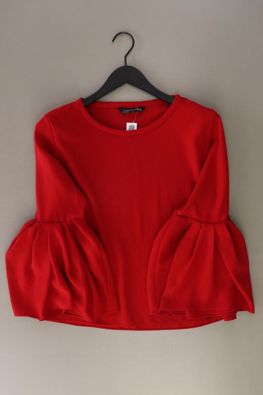 Zara Regular Bluse Gr. M Trompetenärmel rot aus Polyester