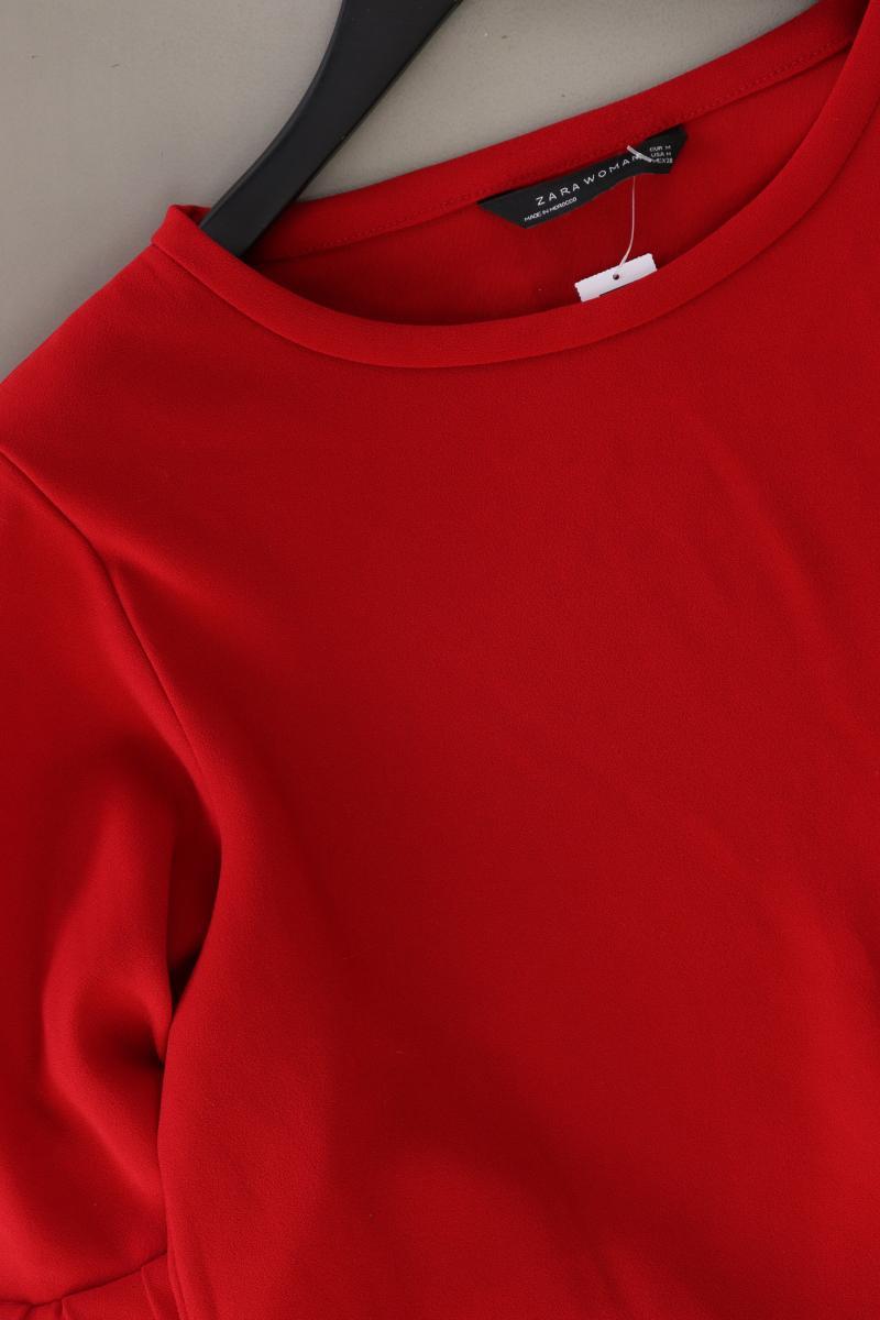 Zara Regular Bluse Gr. M Trompetenärmel rot aus Polyester