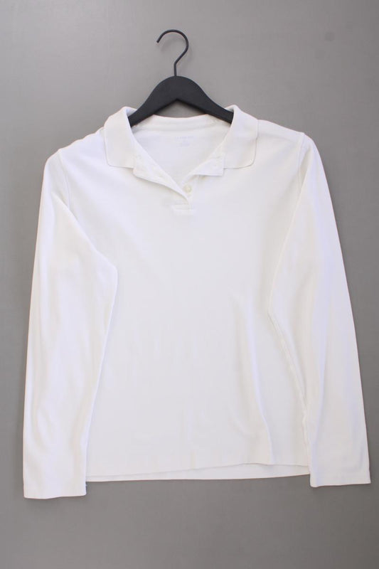 Lands' End Longsleeve-Shirt Gr. L Langarm creme aus Baumwolle