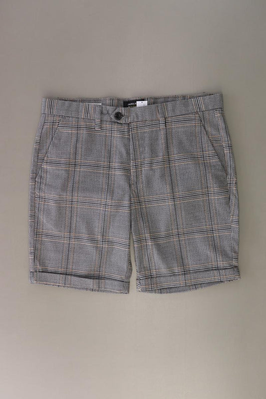 Jack & Jones Chino Shorts für Herren Gr. M kariert grau aus Baumwolle