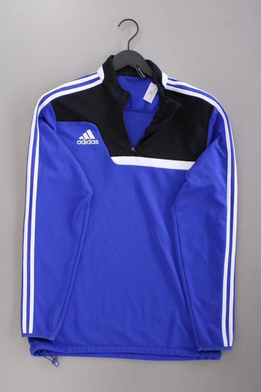 Adidas Langarmpullover für Herren Gr. L blau aus Polyester