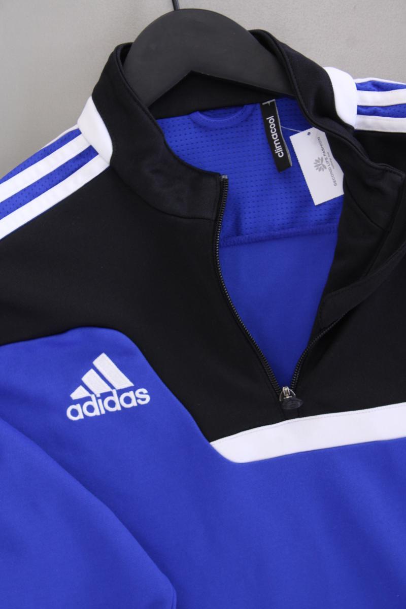 Adidas Langarmpullover für Herren Gr. L blau aus Polyester